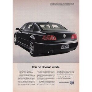 2004 Phaeton VW Volkswagen car This ad doesn't work art Photo Pinup Poster Print